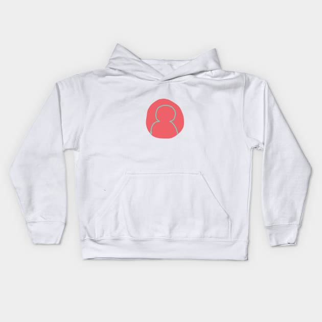 red icon design Kids Hoodie by creatilory